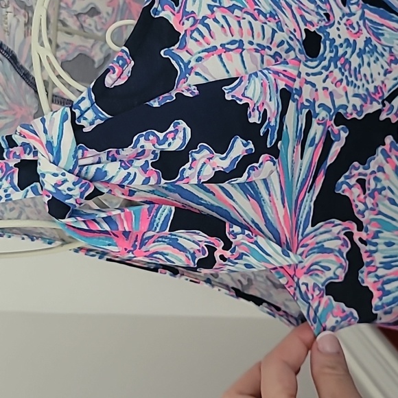 NWOT Lilly Pulitzer Luella Dress Size Medium Blue Pink White - Picture 3 of 5